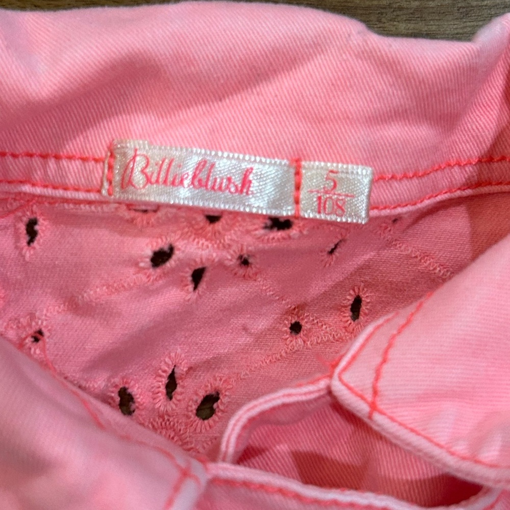 Billieblush Pink Girls' Asymmetrical Zip Jean Jacket - Picture 2 of 10